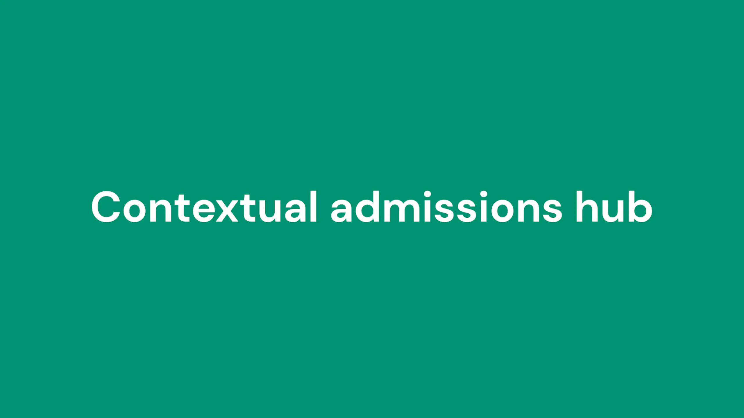 Contextual admissions title 3