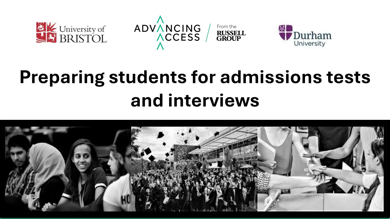 Preparing students for Admissions Tests and Interviews