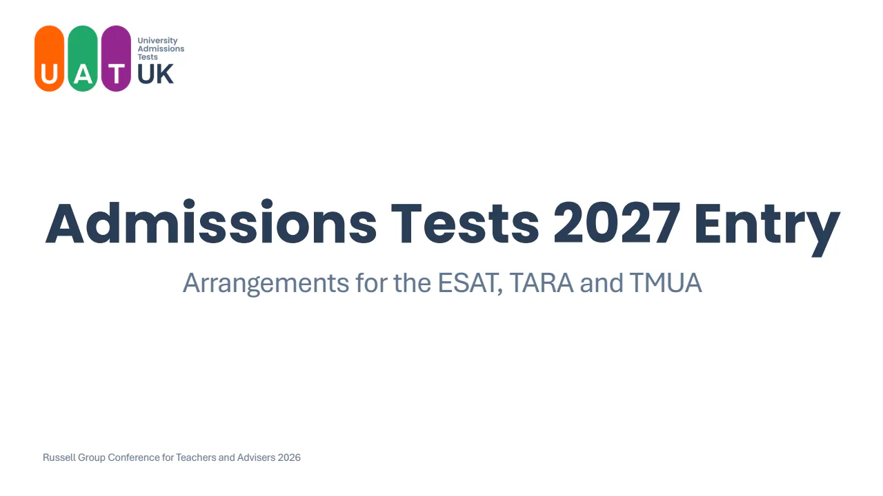 Preparing students for admissions tests June 2026