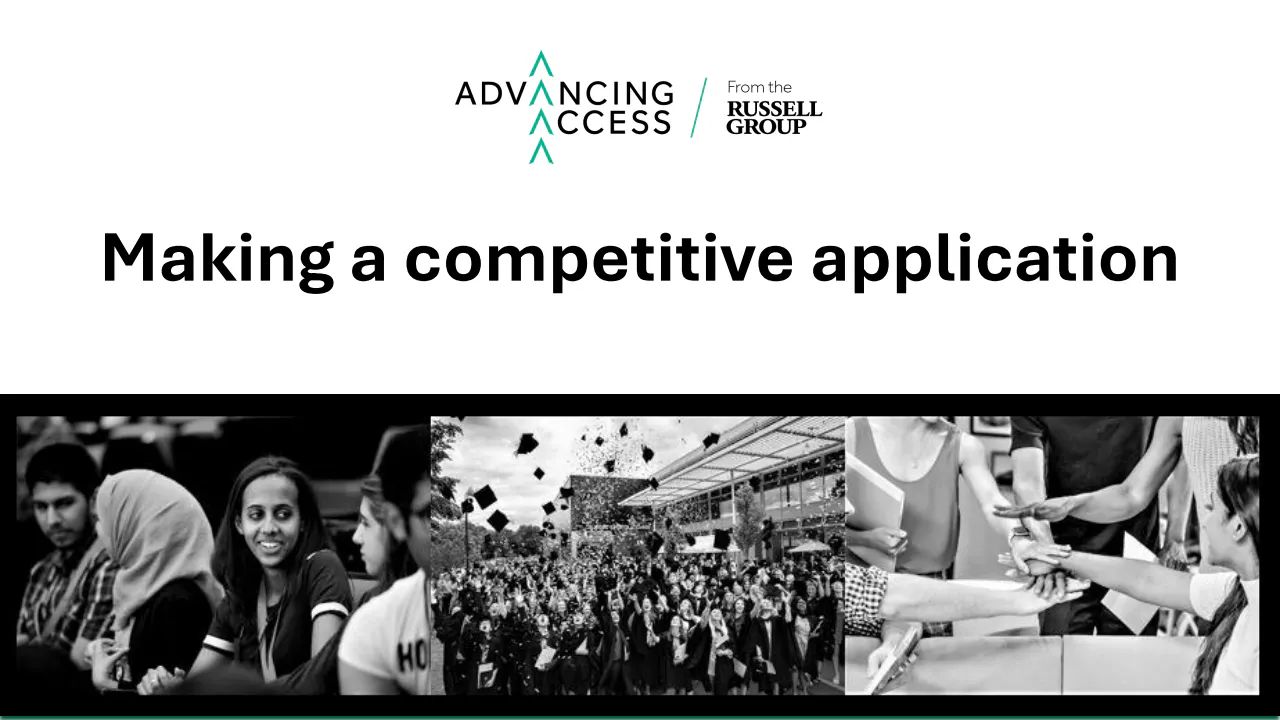 Supporting students to make a competitive application June 2026